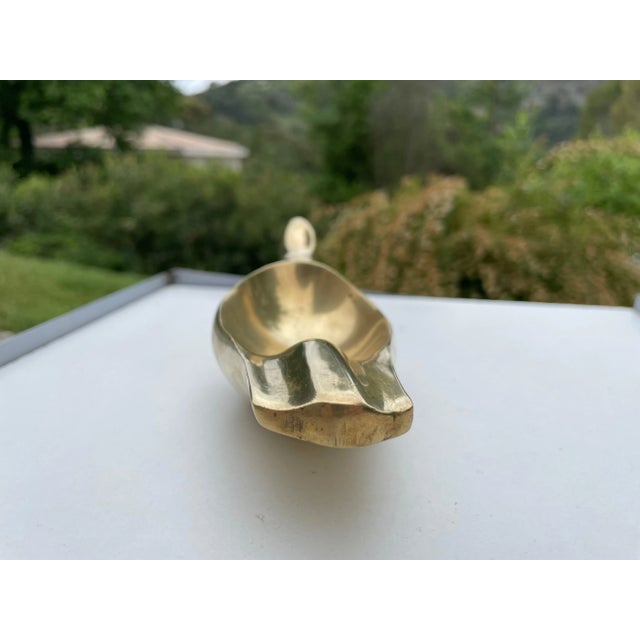 Metal French Golden Sculptural Ashtray in Solid Brass, 1970 For Sale - Image 7 of 8