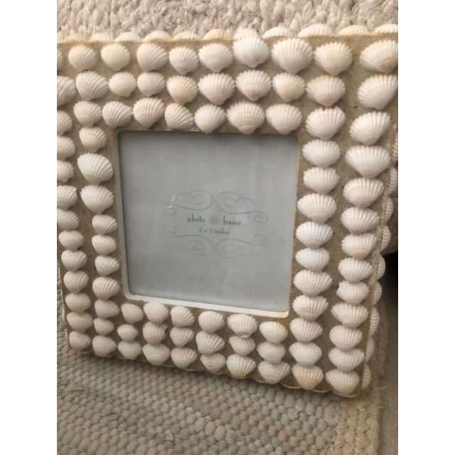 Layered Seashell Picture Photo Frame Four layers of shells line the frame Add your favorite photo or a little mirror for a...
