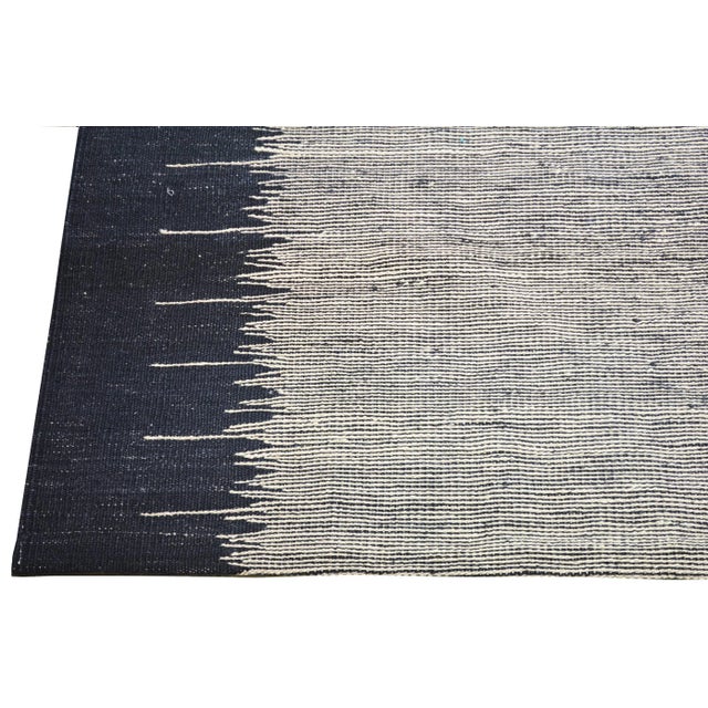 1960s Vintage Mazandaran Natural Color Hand Made Organic Wool Tribal Kilim,10'x12'4" For Sale - Image 5 of 6