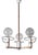Space Age Three Lights Chromed Chandelier from Reggiani, Italy, 1970s For Sale