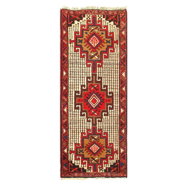 1980s Vintage Persian Vintage Heriz Rug- 1′9″ × 4′8″ For Sale - Image 4 of 4