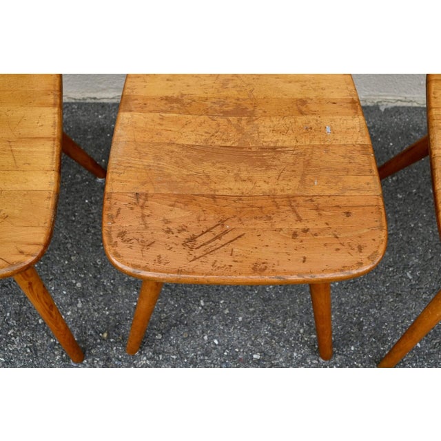 Scandinavian Style Bistro Chairs in Beech Wood from Bombenstabil, 1950s, Set of 6 For Sale - Image 11 of 15