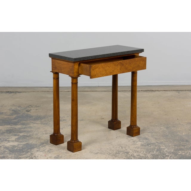 Early 19th Century French Empire Mahogany Console W/ Dark Gray Granite Top For Sale In New York - Image 6 of 17