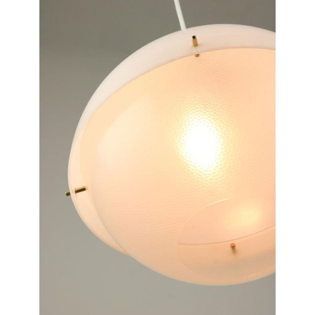 Italian Space Age Pendant in Brass and Acrylic Glass, 1970s For Sale - Image 3 of 18