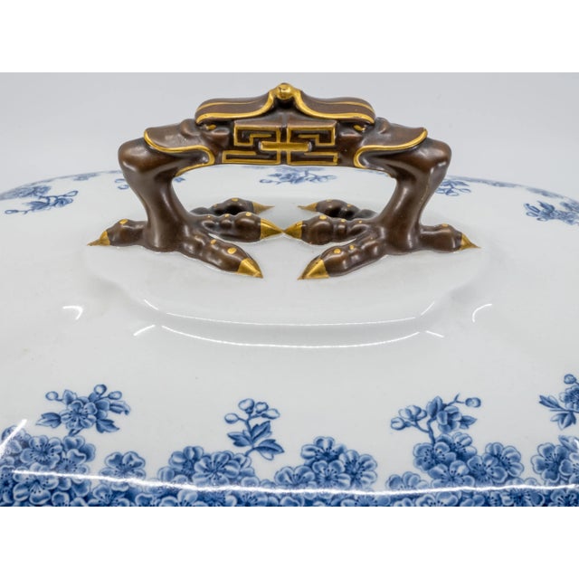 Antique 1888 Royal Worcester Vitreous Porcelain Dinnerware Set With Large Tureens and Ladles - 21 Piece Set For Sale - Image 9 of 12