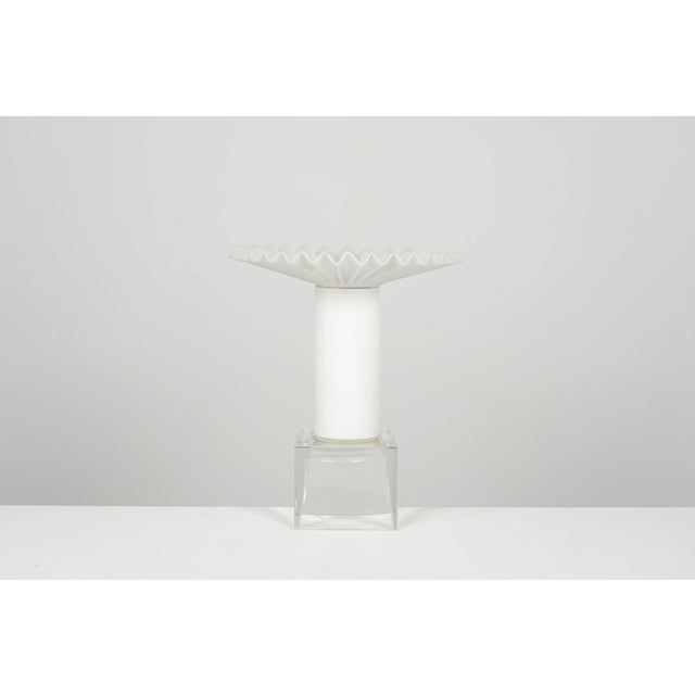 Vintage Postmodern Glass Vase, 1980 For Sale - Image 6 of 7