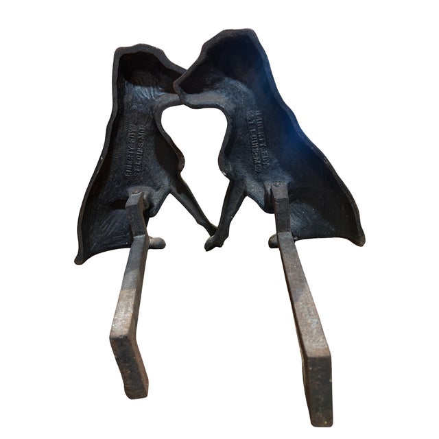 Pair of Early 20th Century Labrador Andirons For Sale - Image 9 of 10