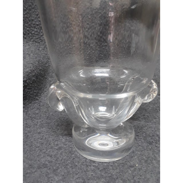 George Thompson Vintage George Thompson for Steuben Vase With Scroll Base For Sale - Image 4 of 10