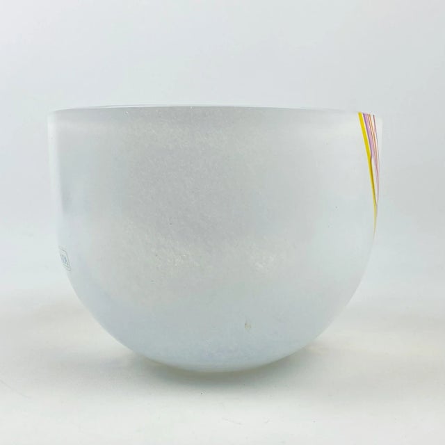 Late 20th Century Large Bertil Vallien Kosta Boda Swedish Art Glass Bowl For Sale - Image 5 of 13