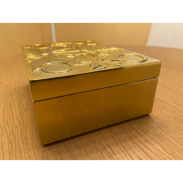 Bunny Williams Home Bunny Williams Home Polished Brass-Finished Tulip Box For Sale - Image 4 of 5