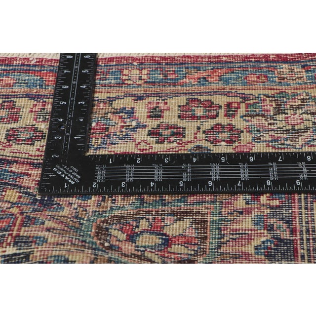 Early 20th Century Antique Persian Mashhad Rug, 11'07 X 16'09 For Sale In Dallas - Image 6 of 10