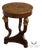 Maitland Smith Empire Style Round Marble Top Mahogany Lamp Table For Sale