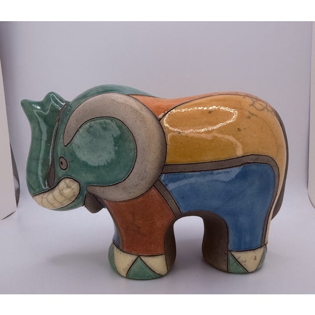 Mid 20th Century Mid 20th Century Colorful Raky Elephant For Sale - Image 5 of 11