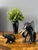 African Vintage Hand Carved Ebony Elephant Set For Sale - Image 3 of 9