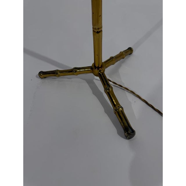 Bronze Floor Lamp with Faux Bamboo Accents from Maison Bagues, 1950 For Sale - Image 10 of 11