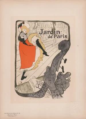 Henri de Toulouse-Lautrec, Jane Avril from Les Maîtres de L'Affiche, 1898, Original Lithograph