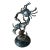 San Pacific International Table Top Brass & Marble Fighting Blue Crab Sculpture For Sale