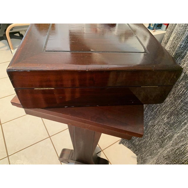 Late 19th Century Majestic English Regency Campaign Chest – Silverware Box, Attributed to Tilden-Thurber (Unmarked) For Sale - Image 13 of 14