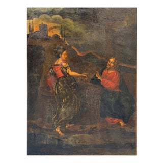 Jesus and the Samaritan Woman at the Well, 18th Century, Oil on Canvas For Sale