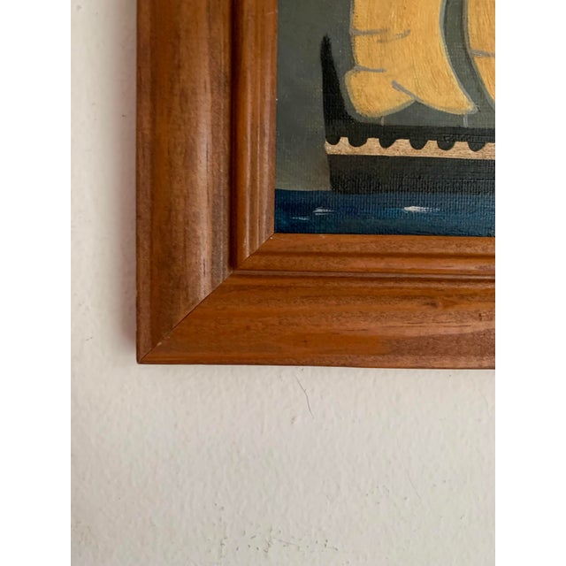 Traditional Contemporary Impressionist Style Seascape Painting on Canvas, Framed For Sale - Image 3 of 3