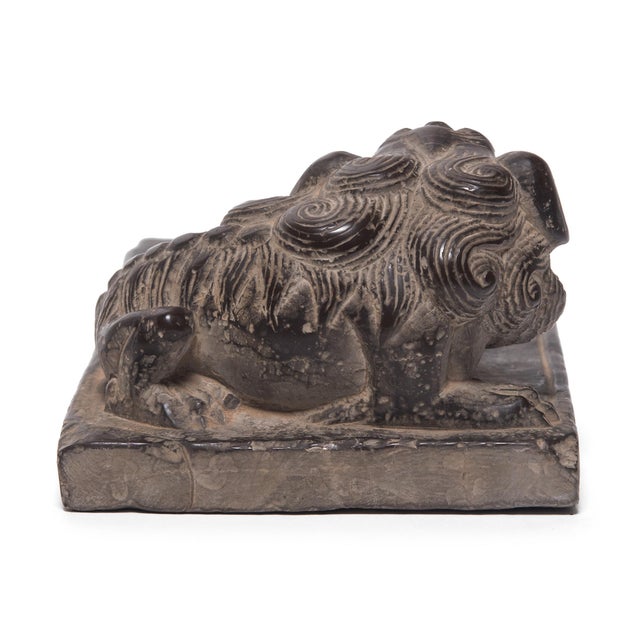 Mid 19th Century Chinese Guardian's Tail Inkstone, circa 1850 For Sale - Image 5 of 6