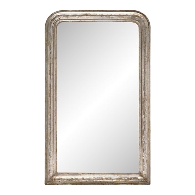 Louis Philippe Silver-Leaf Mirror For Sale