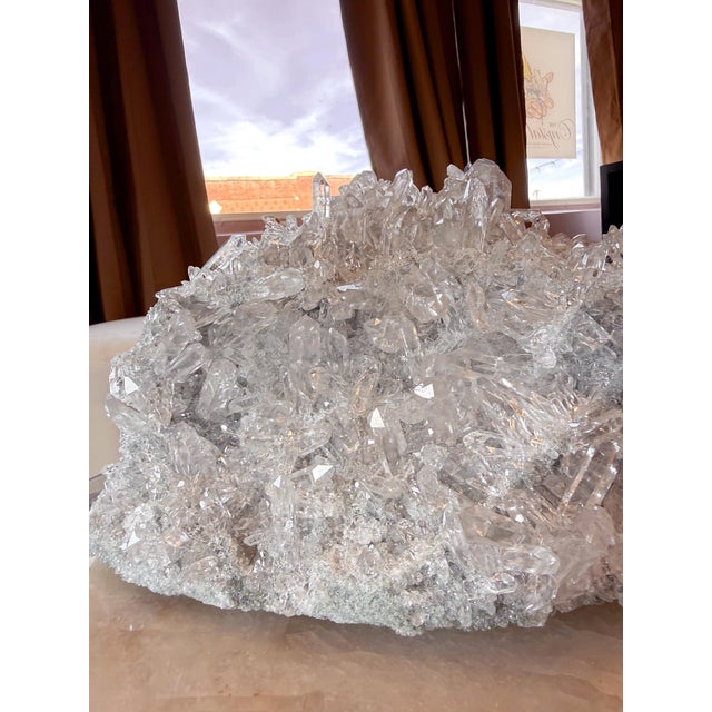 Himalayan Quartz Crystal Cluster – High Clarity Multi-Point Formation, Sculptural Natural Specimen "Odette" For Sale - Image 14 of 18