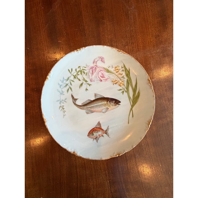 Ceramic Early 20th Century Rosenthal Versailles Fish Course Plates — Set of Six, Each With a Different Scene. For Sale - Image 7 of 10
