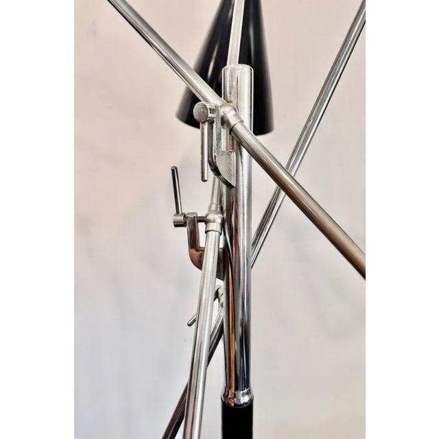 1950s Triennale Floor Lamp With Black Marble Base, Attributed to Arredoluce For Sale - Image 6 of 11