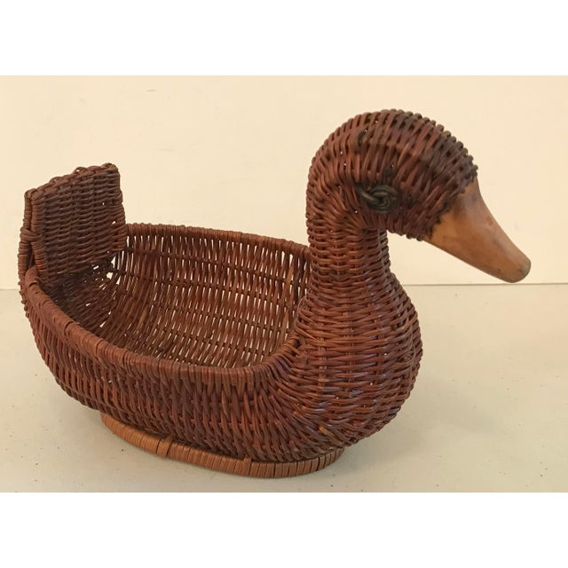 Vintage Wicker Duck Basket Chairish
