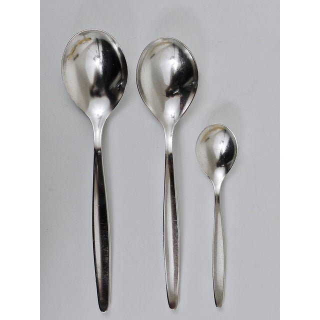 Silver-Plated Stockholm Flatware by Kurt Mayer for WMF, Germany, 1960s, Set of 120 For Sale - Image 3 of 9