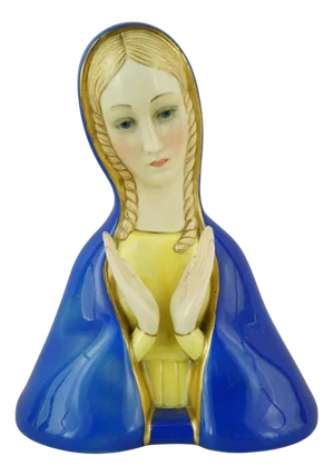 20th Century Ceramic Bust of the Madonna from Lenci, Turin, Italy