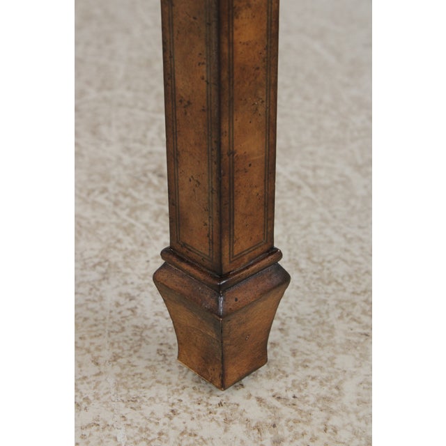 Maitland Smith Burl Wood 3 Drawer Writing Desk Console For Sale - Image 15 of 18