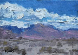 Original Cloudscape American Southwest Desert Landscape – Oil Painting