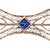 14 Karat Yellow Gold With Sapphire Center Stone Filigree Brooch For Sale - Image 9 of 9