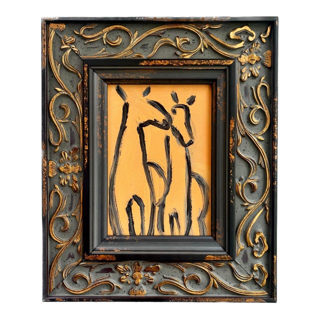 Framed Original Equestrian Oil Painting For Sale