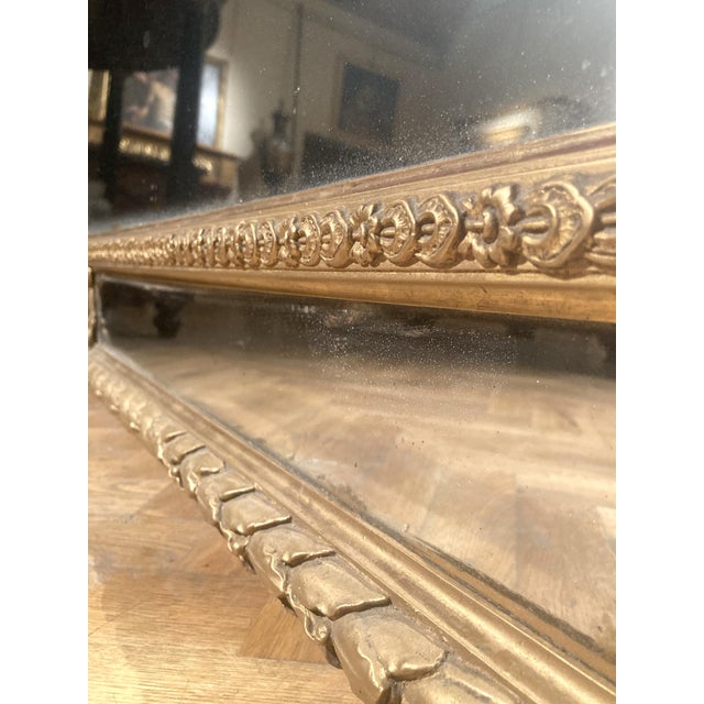 Antique French Louis XV Style Full Length Giltwood Pier Mirrors, 19th Century, Set of 2 For Sale - Image 16 of 18