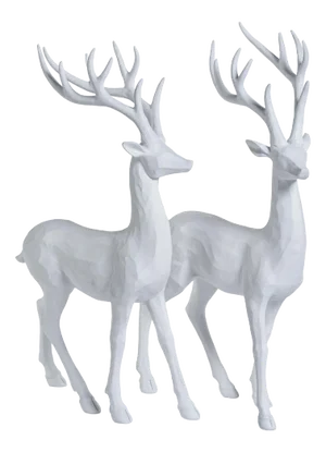 Poldi Decorative Resin Deer Figurines, Set of 2