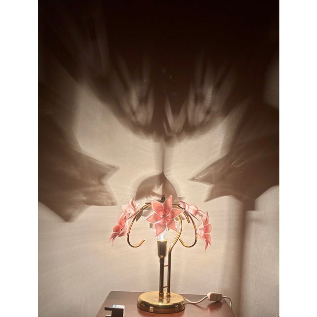 Add a touch of vintage Italian elegance and warm romance to your home with this exquisite Pair Match Authentic Pink Murano...