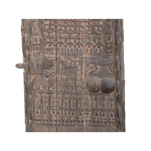 Vintage Dogon Granary Door With Mali African 75.5" H For Sale - Image 9 of 14