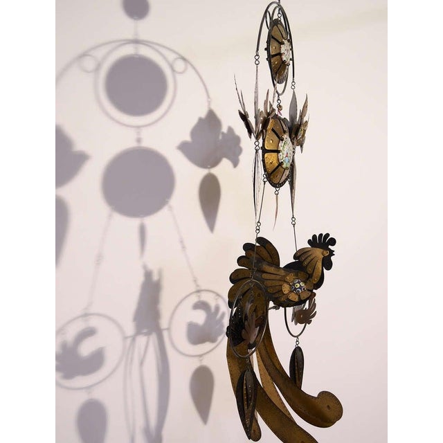 Copper Fantastic Brass, Copper and Enamel Mobile by Cesar Vasquez For Sale - Image 8 of 10