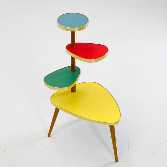 Large Mid-Century Minimalist Plant Stand, Germany, 1950s For Sale - Image 4 of 11