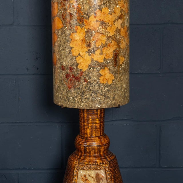 Vintage 20th Century French Resin & Botanical Table Lamp from Accolay, 1970 For Sale - Image 13 of 18