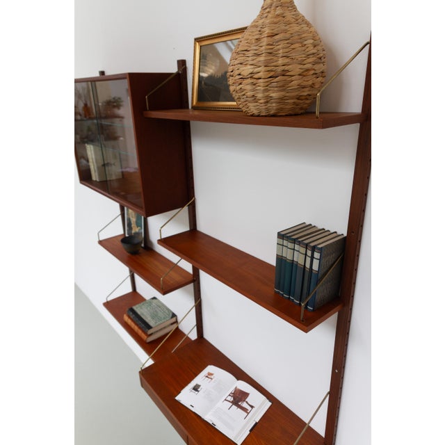 Modern Danish Teak 2-Bay Modular Wall Unit by Poul Cadovius for Cado, 1960s For Sale - Image 13 of 18
