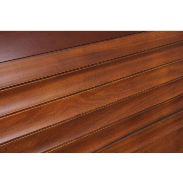Wood Ethan Allen Avenue King Size Cherry Modern Sleigh Bed For Sale - Image 7 of 16