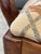 Antique Rustic Office Chair in Cherrywood and Fabric, 1950s For Sale - Image 14 of 18