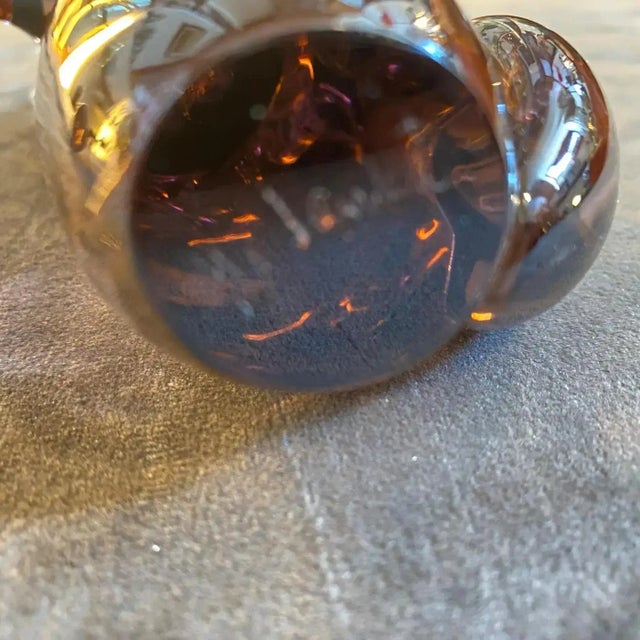 1980s Modernist Purple ZeleznyBrod Glass Figure of a Bird and a Fox by M. Janku For Sale - Image 10 of 10