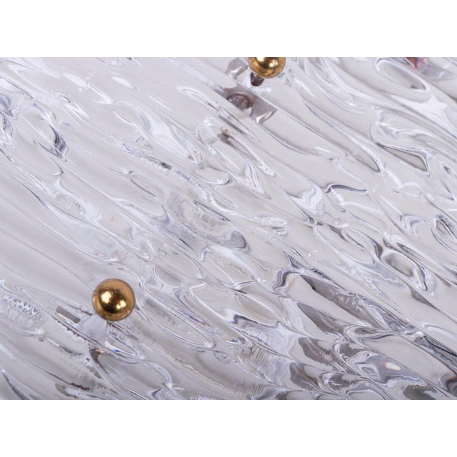 Gold Large Modernist Glass Heidelberg Flush Mount by J. T. Kalmar for Kalmar, 1960s For Sale - Image 8 of 15