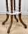 Vintage Traditional Turned Walnut & Marble Plant Stand Pedestal For Sale - Image 10 of 11