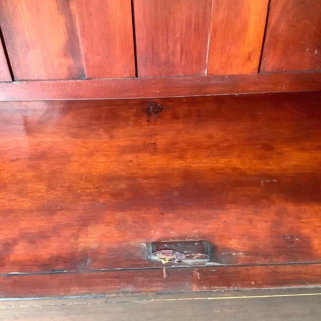 Edwardian Revival Mahogany Diamond Lattice Glazed Bookcase For Sale - Image 13 of 18